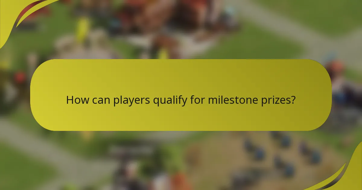 How can players qualify for milestone prizes?