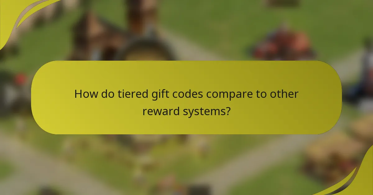 How do tiered gift codes compare to other reward systems?